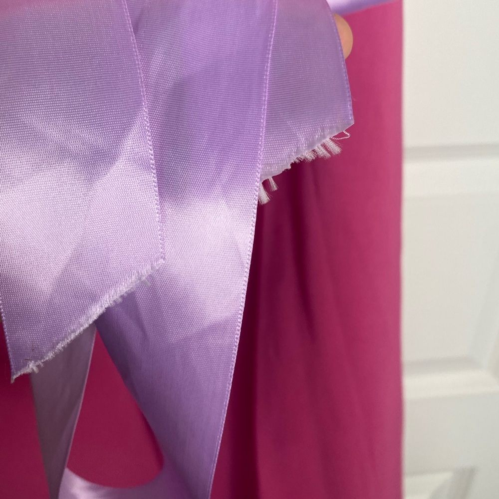 Y2k Pink Strapless Dress with purple sash - Picture 6 of 7